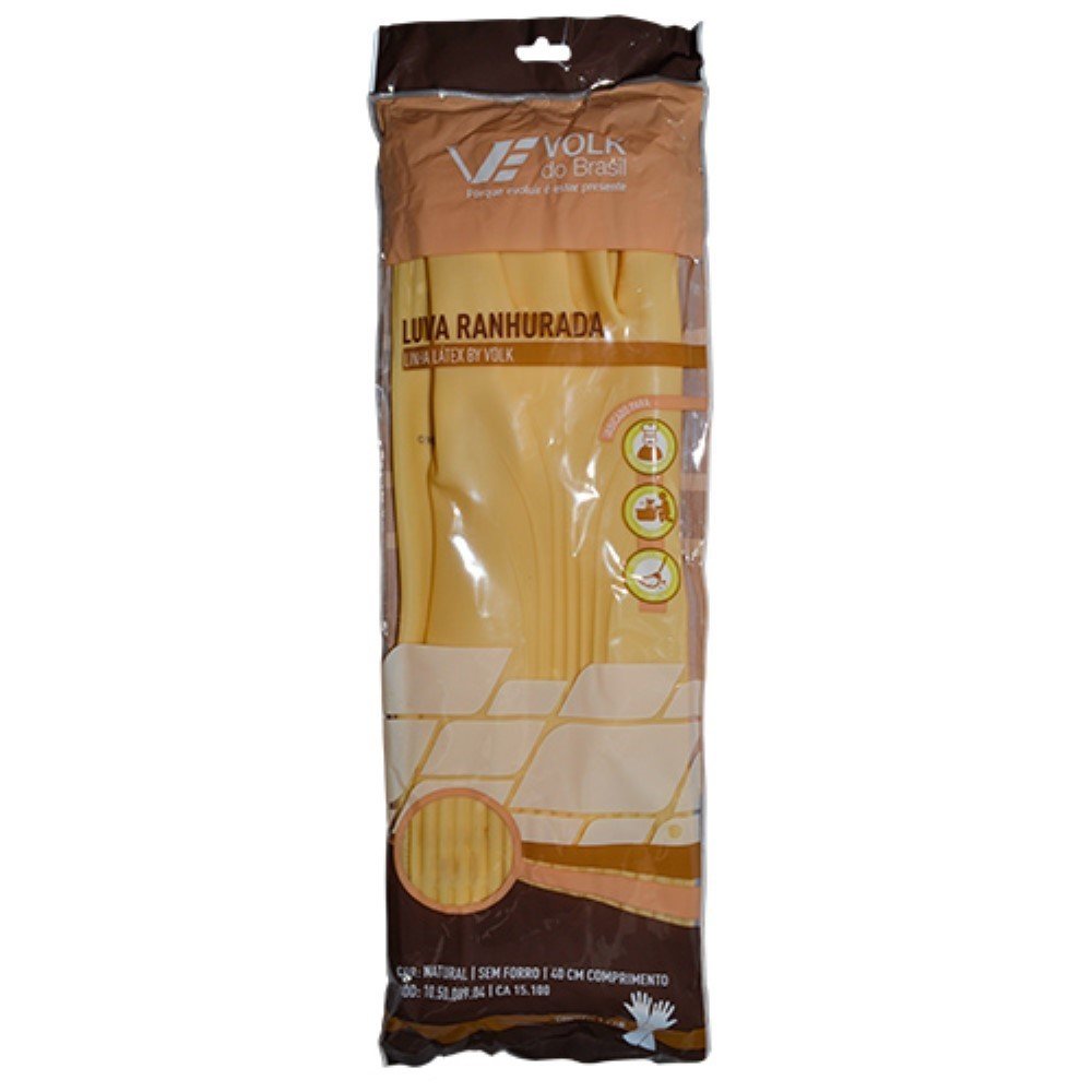 Luva Ranhurada Amarela Tamanho M Volk Personalizado | Brindes Personalizados com Logo para Empresas