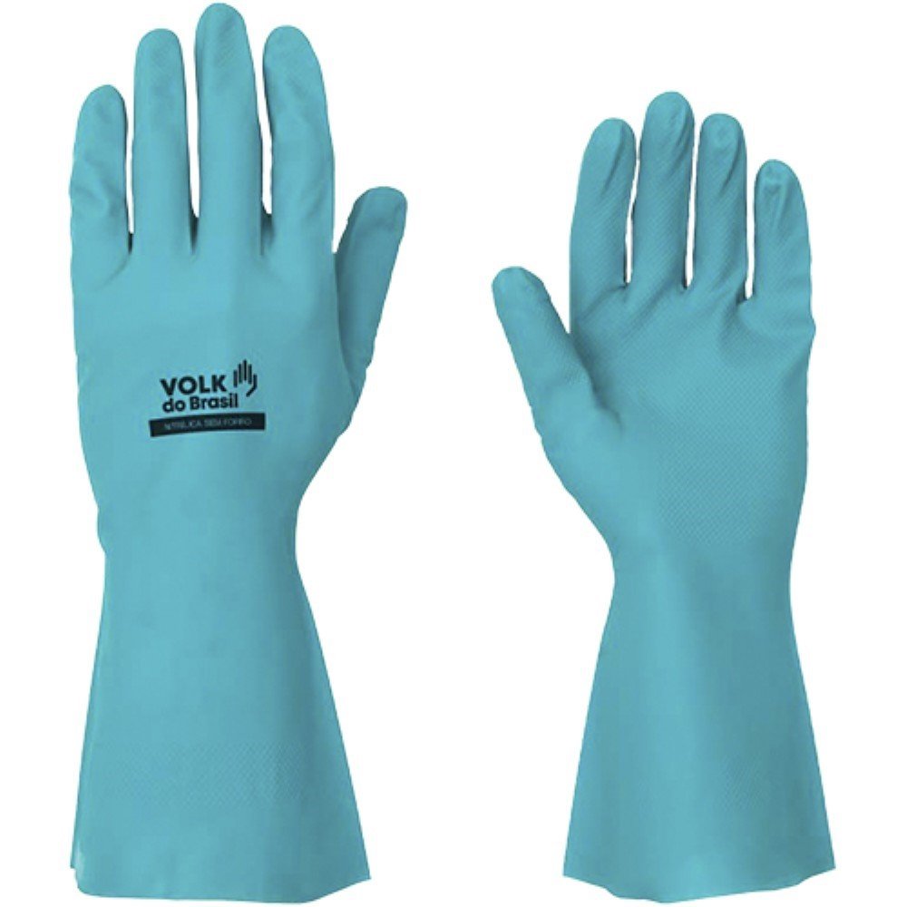 Luva Nitrilica Verde Sem Forro Volk Tamanho G Personalizado | Brindes Personalizados com Logo para Empresas
