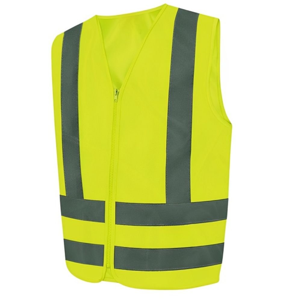Colete Refletivo Tipo Bata Sem Bolso - Verde com Ziper -Plastcor - Tamanho M Personalizado | Brindes Personalizados com Logo para Empresas
