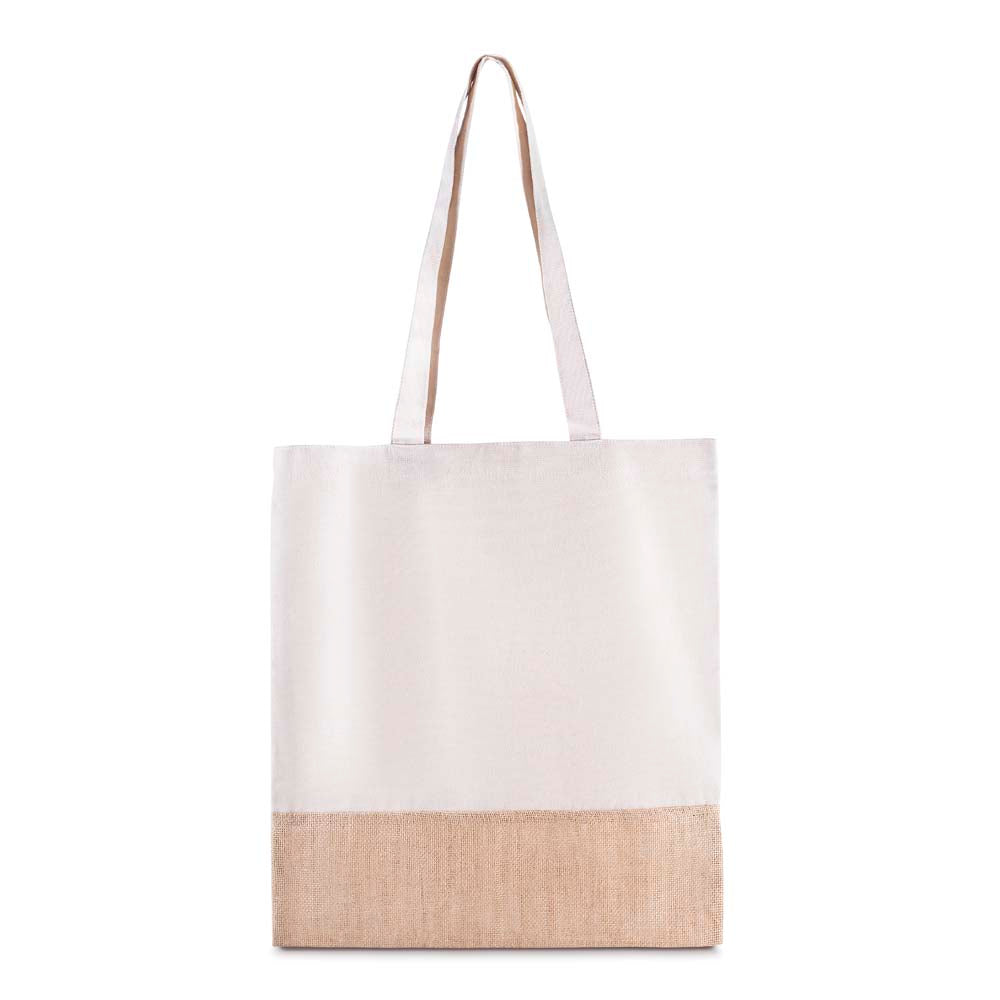 Sacola em Algodão e Juta 220g/m² (42x38cm) Personalizada | Brindes Personalizados com Logo para Empresas