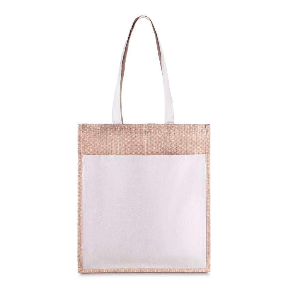 Sacola em Juta 360g/m² (41x35x10cm) Personalizada | Brindes Personalizados com Logo para Empresas