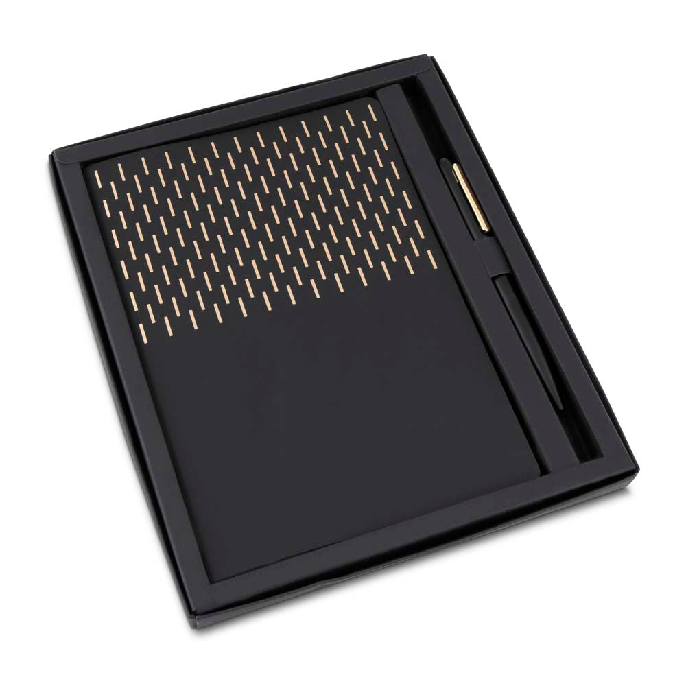 Kit Escritório A5 Capa em PU e Caneta Metalica Personalizada | Brindes Personalizados com Logo para Empresas