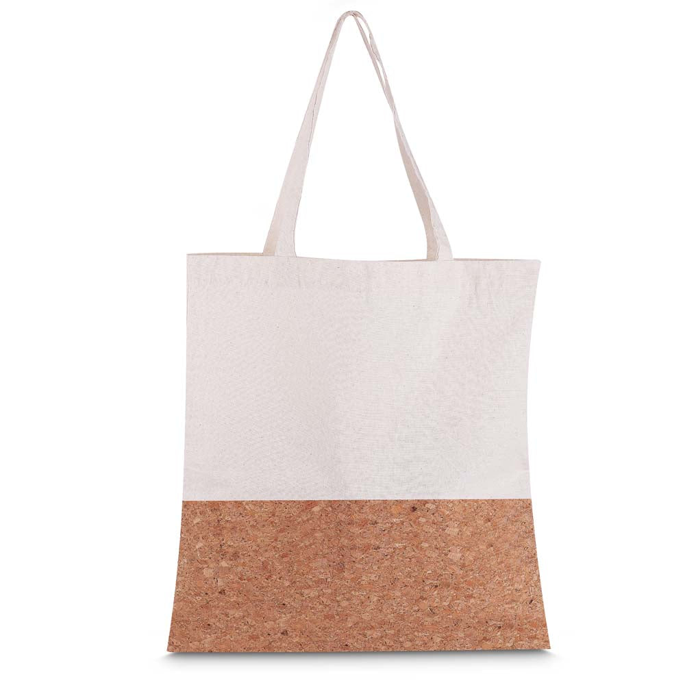 Sacola em Algodão 140g/m² e Cortiça (39x35cm) Personalizada | Brindes Personalizados com Logo para Empresas
