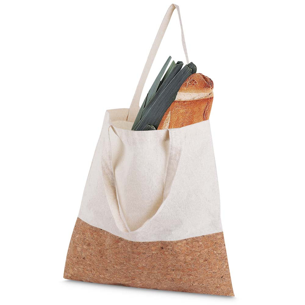 Sacola em Algodão 140g/m² e Cortiça (39x35cm) Personalizada | Brindes Personalizados com Logo para Empresas