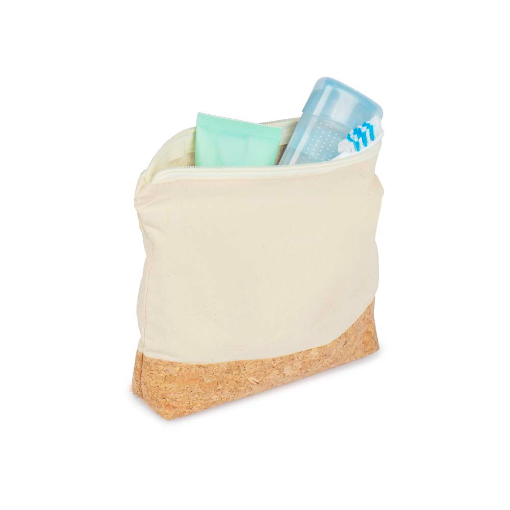 Nécessaire em Algodão 140g/m2 e Cortiça Personalizada | Brindes Personalizados com Logo para Empresas