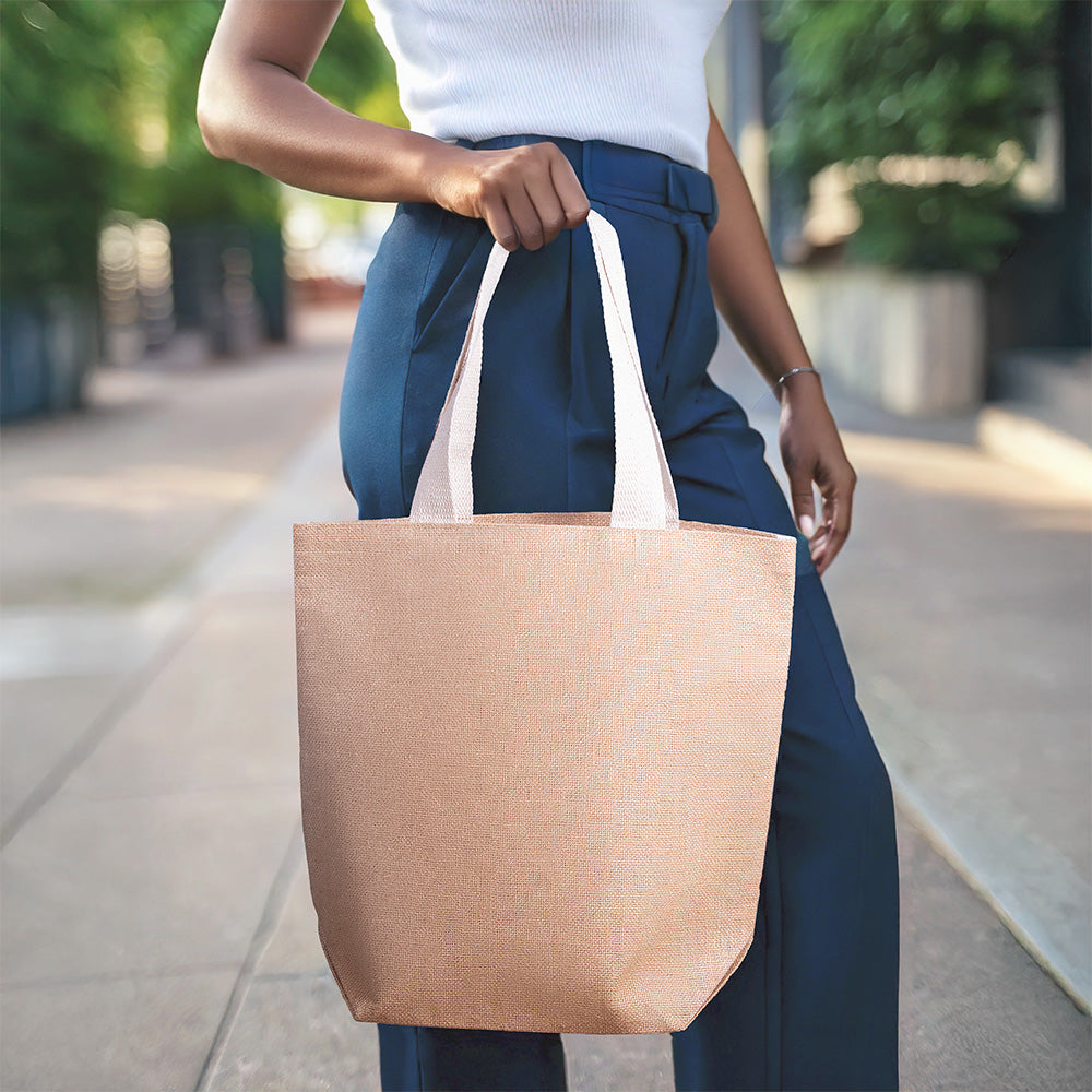 Sacola em Juta 360g/m² (40x38x15cm) Personalizada | Brindes Personalizados com Logo para Empresas