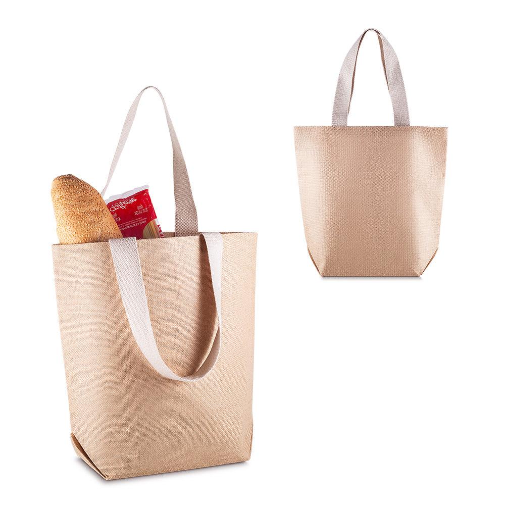 Sacola em Juta 360g/m² (40x38x15cm) Personalizada | Brindes Personalizados com Logo para Empresas