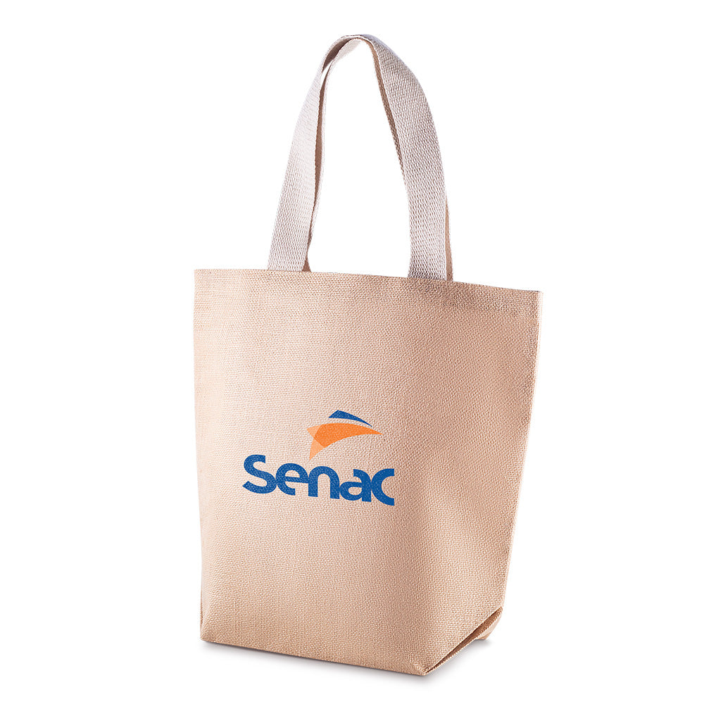 Sacola em Juta 360g/m² (40x38x15cm) Personalizada | Brindes Personalizados com Logo para Empresas