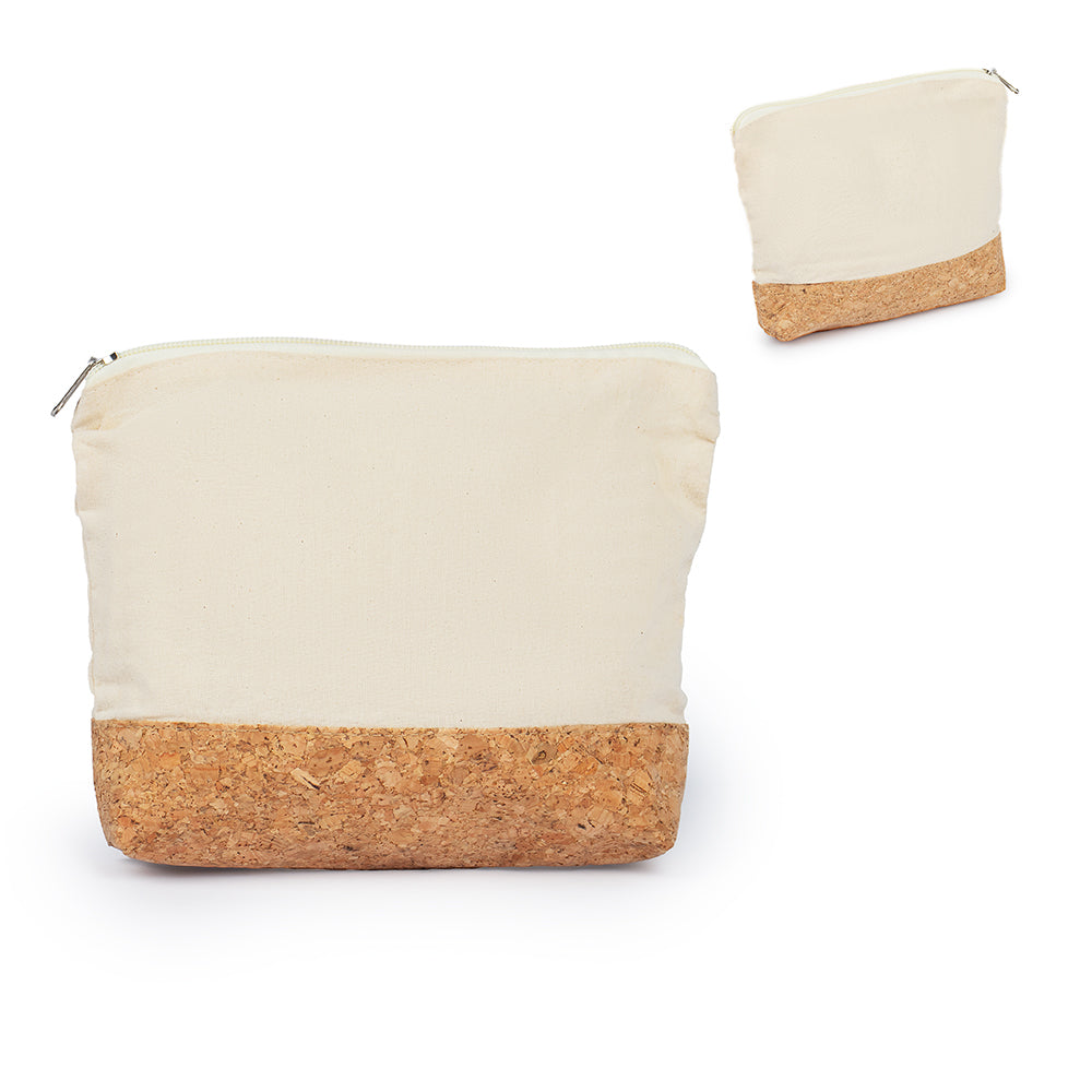 Nécessaire em Algodão 140g/m2 e Cortiça Personalizada | Brindes Personalizados com Logo para Empresas